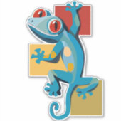 Sticker Amateurs de reptiles Gecko Bleu (Devant)