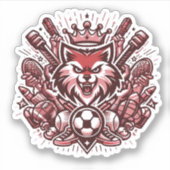 Sticker Amateurs de sports cool (Devant)