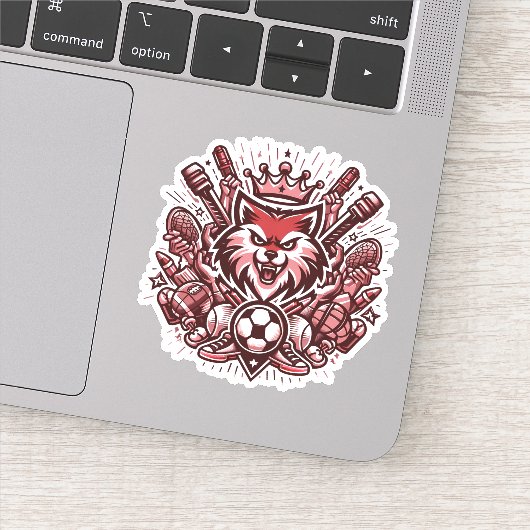 Sticker Amateurs de sports cool (Détail)
