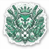 Sticker Amateurs de sports cool (Devant)