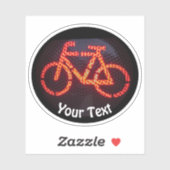 Sticker Amateurs de vélo et mobilité durable bâton de vélo (Feuille)