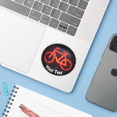 Sticker Amateurs de vélo et mobilité durable bâton de vélo (Ordinateur portable avec iPhone)