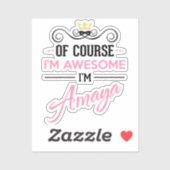 Sticker Amaya Bien sûr Je suis un nom génial (Feuille)