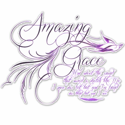 Sticker Amazing Grace (Devant)
