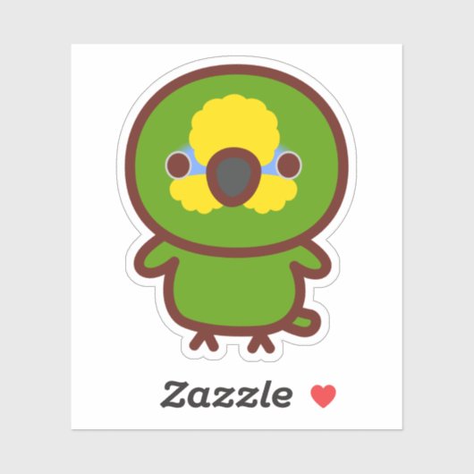 Sticker Amazone à ailes orange (Feuille)
