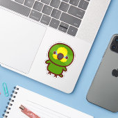 Sticker Amazone à ailes orange (Ordinateur portable avec iPhone)
