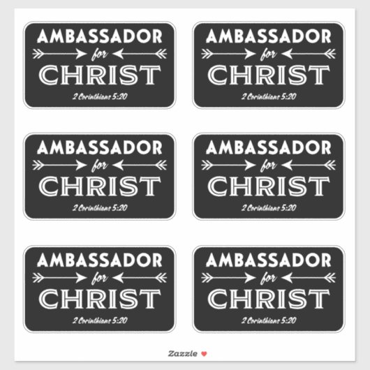Sticker Ambassadeur pour la Slogan des Ecritures du Christ (Feuille)