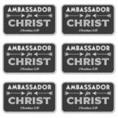 Sticker Ambassadeur pour la Slogan des Ecritures du Christ (Devant)