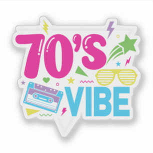 Sticker Ambiance Rétro Néon des Années 70
