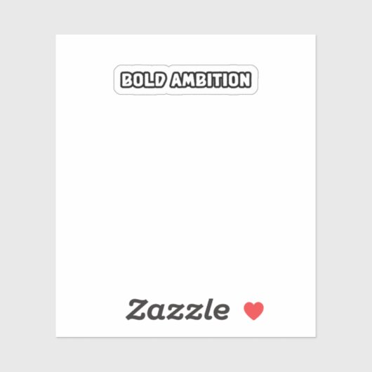 Sticker Ambition audacieuse Volet entrepreneurial visionna (Feuille)