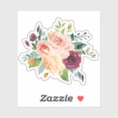 Sticker Aménagement fleuri coloré (Feuille)