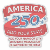 Sticker America 250 Add State And Text Patriotic Promo (Devant)