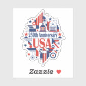 Sticker America’s 250th anniversary (Feuille)