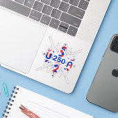 Sticker America’s 250th anniversary (Ordinateur portable avec iPhone)