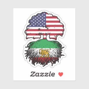 Sticker Américain cultivé aux racines iraniennes Lion et S