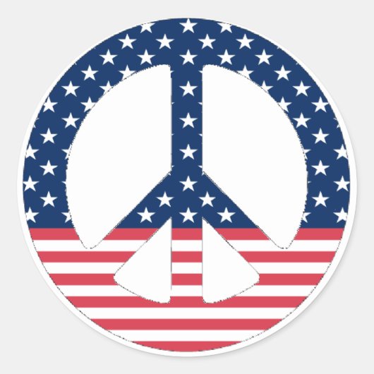 Sticker américain pour les signes de paix (Devant)