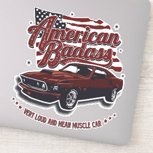 Sticker American Badass très forte moyenne voiture muscula