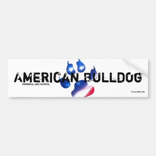 Sticker American Bulldog (Voorkant)