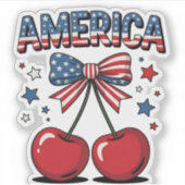 Sticker American Coquette Bow Cherche esthétique USA Drape (Devant)