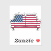 Sticker American Couch sticket 2x2 (Feuille)