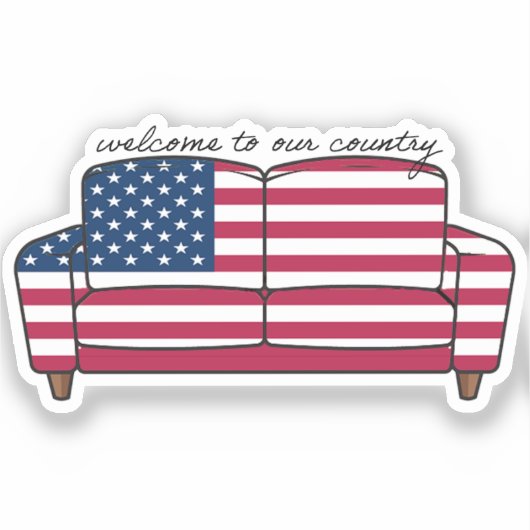 Sticker American Couch sticket 2x2 (Recto)