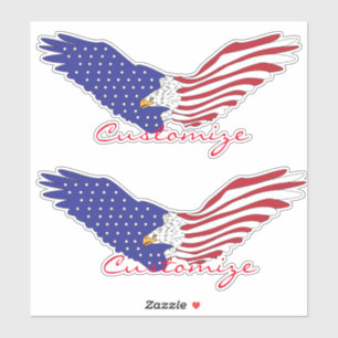 Sticker American Eagle Thunder_Cove 4 juillet patriotique