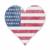 Sticker American flag in heart (Devant)