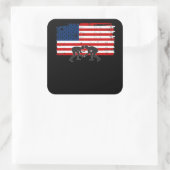 Sticker American Flag Lutte Cool Design (Sac)