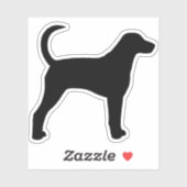 Sticker American Foxhound Silhouette Cool Chien race Vinyl (Feuille)