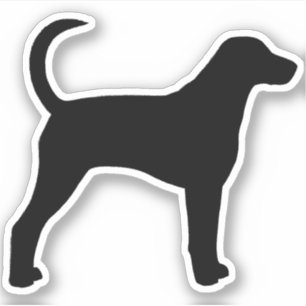 Sticker American Foxhound Silhouette Cool Chien race Vinyl