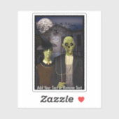 Sticker American Gothic Halloween Haunted House (Feuille)
