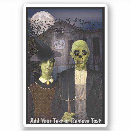 Sticker American Gothic Halloween Haunted House (Devant)