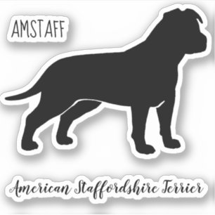 Sticker American Staffordshire Terrier Silhouette AmStaff