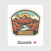 Sticker Americus, Géorgie (Feuille)