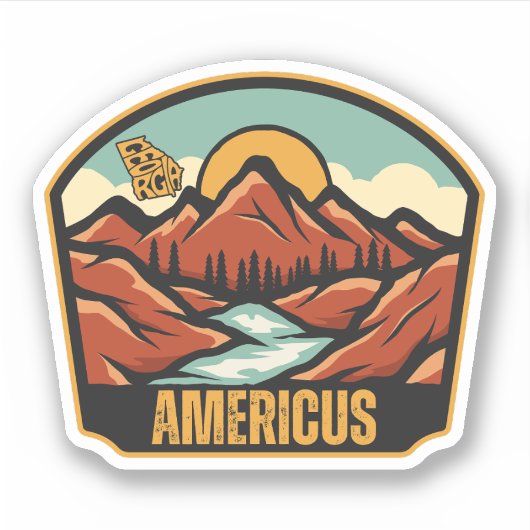 Sticker Americus, Géorgie (Devant)