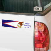 Sticker Amerikaans Samoa, Happy Birthday U.S.A.! (Op Truck)