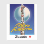 Sticker Amérindien fier (Feuille)
