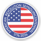 Sticker Amérique Semiquincentennial 1776-2026 USA 250 Drap (Recto)