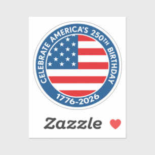 Sticker Amérique Semiquincentennial 1776-2026 USA 250 Drap
