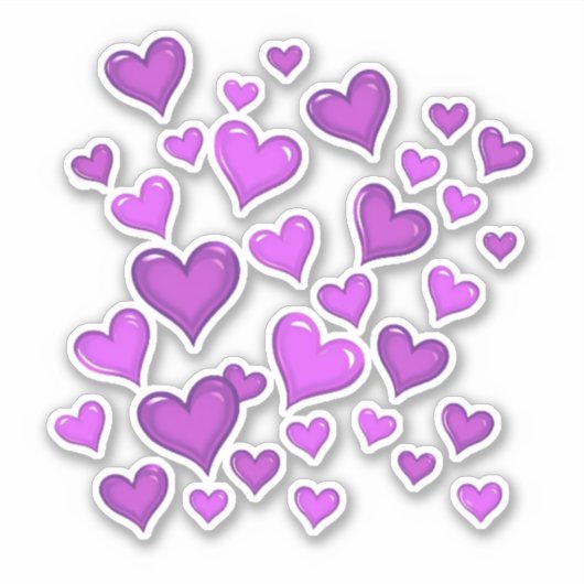 Sticker Amethyst Dancing Hearts (Devant)