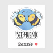 Sticker Ami d'abeilles Funny Insect Bee Pun (Feuille)