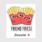 Sticker Ami Fries Funny BFF Pun (Feuille)