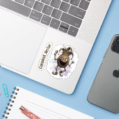 Sticker Ami Jester Coconut (Ordinateur portable avec iPhone)