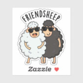 Sticker Ami-mouton Drôle Pun mouton Drôle (Feuille)