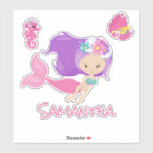 Sticker Amies de Mermaid Pink Sea (Feuille)