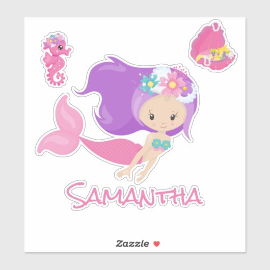 Sticker Amies de Mermaid Pink Sea (Feuille)