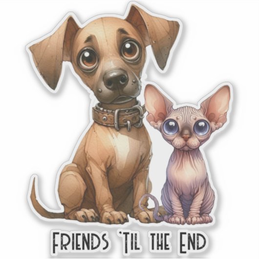 Sticker Amis - Animaux (Devant)