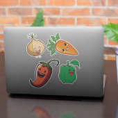 Sticker Amis de légumes souriants