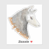 Sticker Amis des loups de l'aquarelle (Feuille)