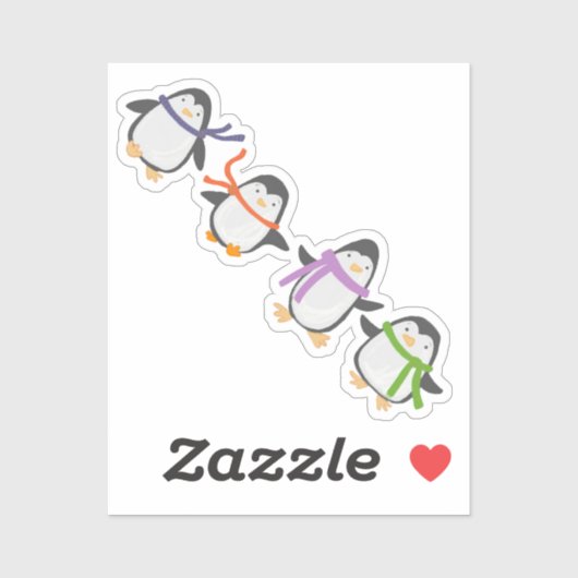 Sticker Amis des pingouins (Feuille)